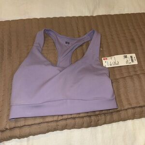 Uniqlo women’s wireless bra active 71 purple never won BUT TAG RE TAPED